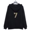 Flocked figure 7 hoodie