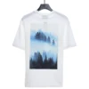 Forest cloud sea print T-shirt (White/Black)