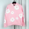 Denim Tears Cotton Wreath-Print Hoodie "Pink"