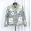 Denim Tears Distressed Graffiti Print Denim Jacket