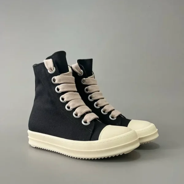 Rick Owens DRKSHDW Fogachine Cotton Denim Megalace High 'Black Milk'