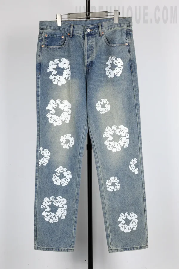 Denim Tears Kapok Print High Quality Jeans ‘Washed blue' Levis 501